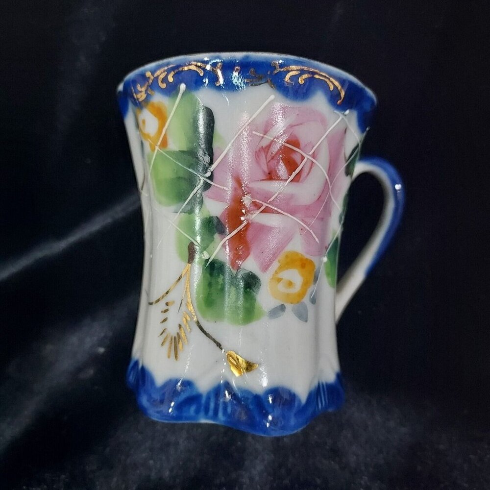 Nippon Hand Painted CHOCOLATE POT Cobalt Blue Gold Florial 12pc Set Antique - Picture 16 of 16